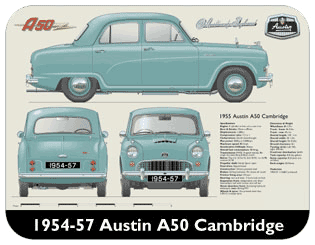 Austin A50 Cambridge 1954-57 Place Mat, Medium